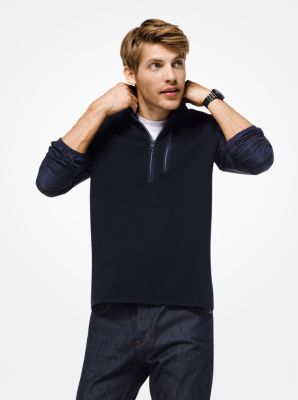 Mixed Media Quarter Zip Pullover Michael Kors