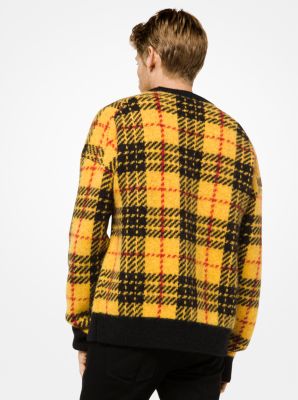 Su&eacute;ter de cuadros escoceses en mezcla de alpaca