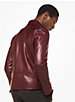 Grained Leather Moto Jacket image number 1