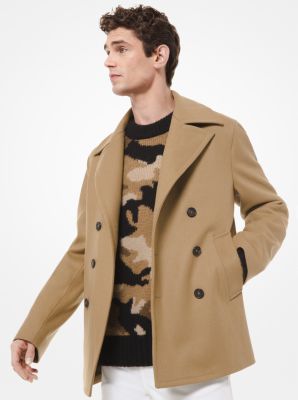 michael kors men's wool pea coat