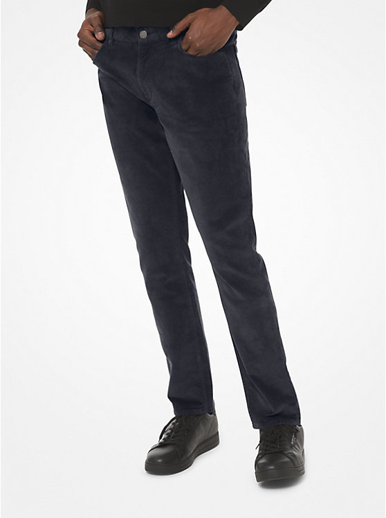 Pantalon ajusté en velours côtelé extensible image number 0