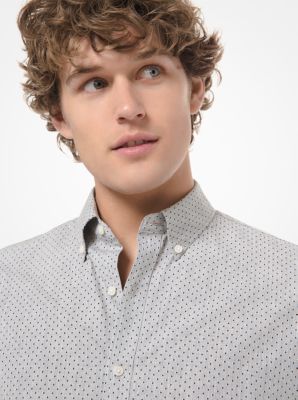 Sim-Fit Polka Dot Cotton Shirt