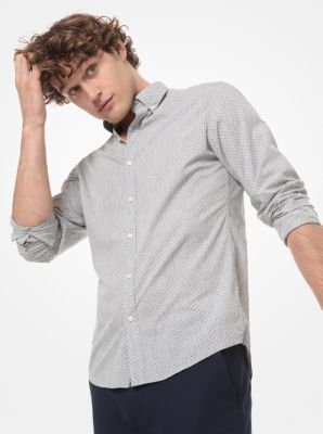 Sim-Fit Polka Dot Cotton Shirt