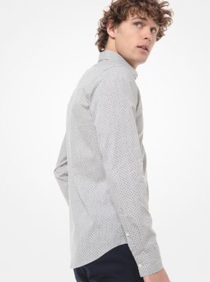 Sim-Fit Polka Dot Cotton Shirt