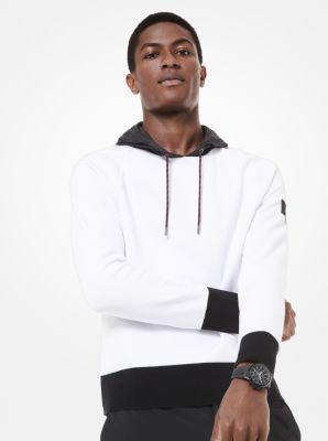 Contrast Trim Cotton-Blend Hoodie