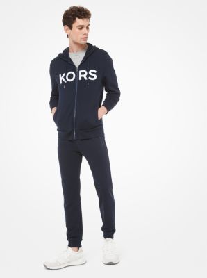 Logo Cotton Blend Zip-Up Hoodie 