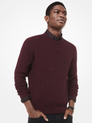 Cotton-Blend Sweater in MERLOT MOULINEX | Michael Kors