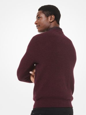 Cotton-Blend Sweater in MERLOT MOULINEX | Michael Kors