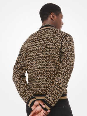 Logo Knit Bomber Jacket