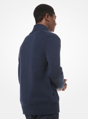 Cotton-Blend Pocket Cardigan