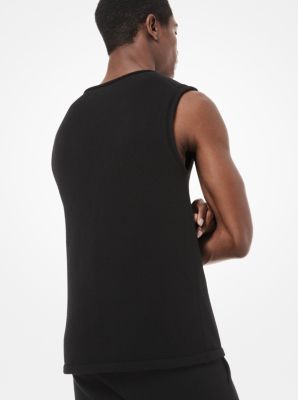 Studio 54 Cashmere Intarsia Sleeveless Sweater