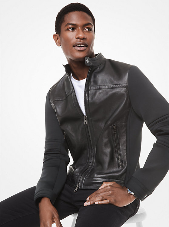 Nappa Leather and Scuba Racer Jacket image number 0
