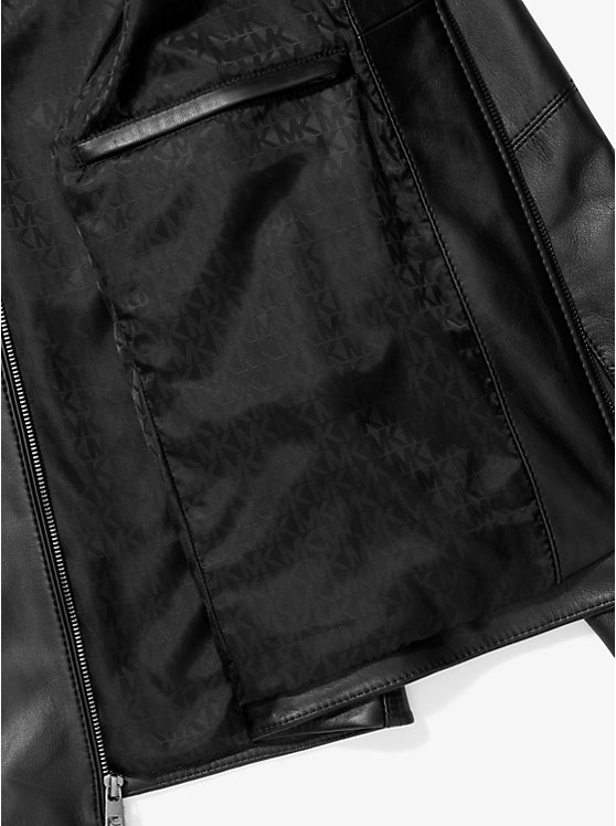 Leather Racer Jacket image number 3