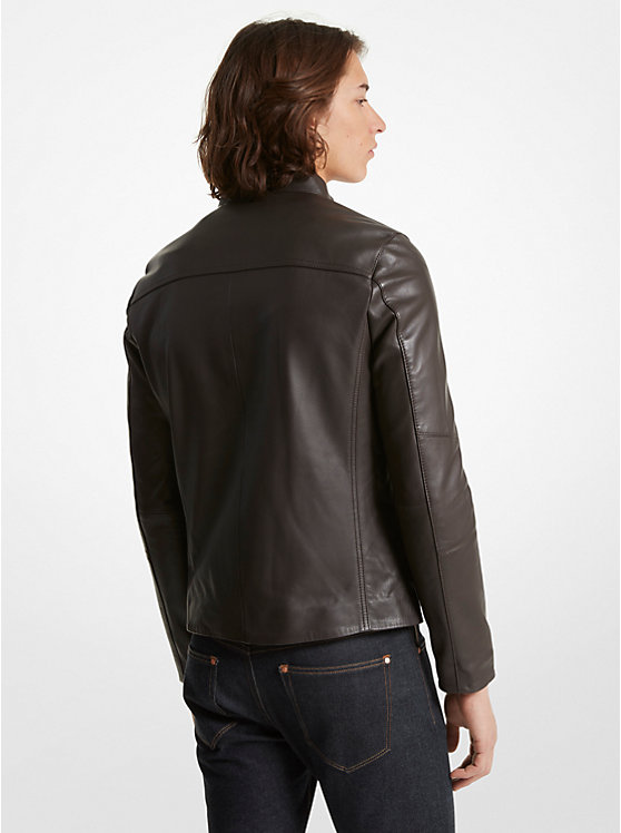 Leather Racer Jacket image number 1