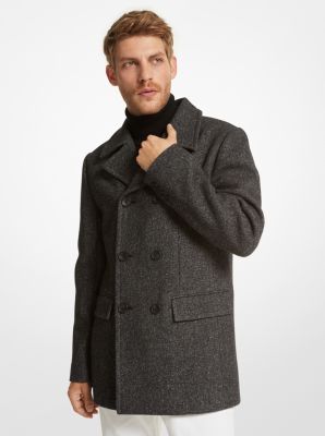 Michael kors men's wool pea coat best sale