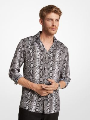 Chemise imprimée tissée à motif de python image number 0