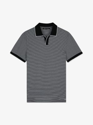Striped Cotton Blend Polo Shirt image number 0
