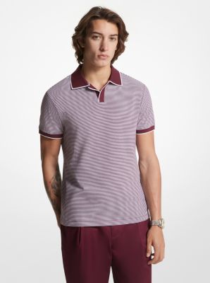 Striped Cotton Blend Polo Shirt image number 0