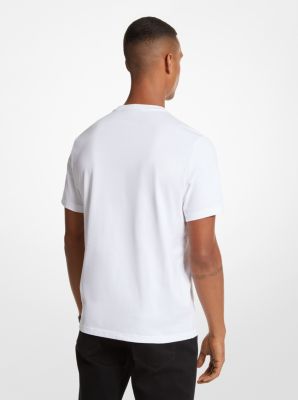 T-shirt in cotone con logo stile impero