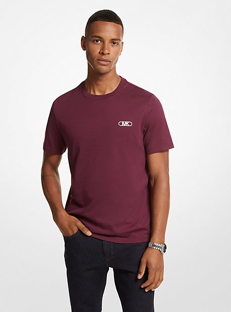 MK Empire Logo Cotton T-Shirt - Cordovan - Michael Kors