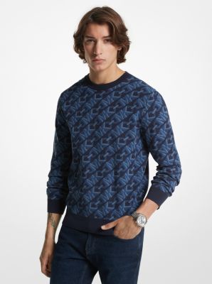 Pullover in lana merino con logo Empire jacquard image number 0