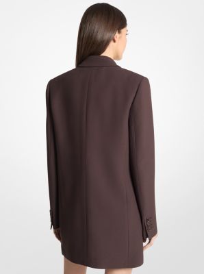 Blazer tipo boyfriend de crepé texturizado doble