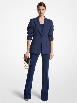 Cate Double Crepe Sablé Crushed-Sleeve Blazer image number 0