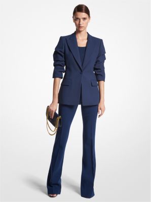 Double Crepe-Sablé Straight-Leg Trousers