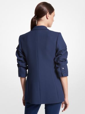 Cate Double Crepe Sablé Crushed-Sleeve Blazer image number 1