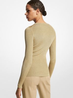 Hutton Featherweight Metallic Viscose Blend Sweater image number 1
