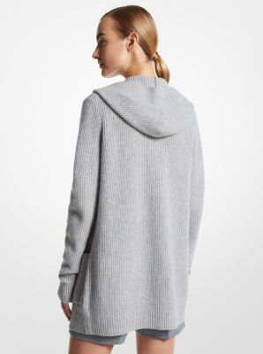 Cashmere and Linen Blend Hooded Cardigan image number 1