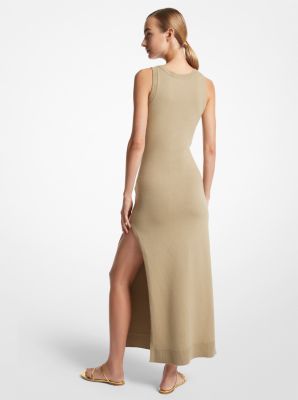 Cashmere Tie-Front Tank Dress in DUNE | Michael Kors