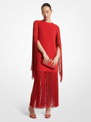 Michael kors fringe sale sweater