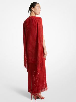 Cashmere Fringed Dress Michael Kors