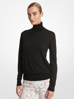 Joan Featherweight Silk Turtleneck Sweater | Michael Kors