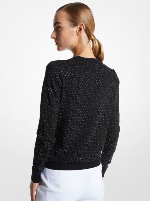 Studded Merino Wool V-Neck Sweater image number 1