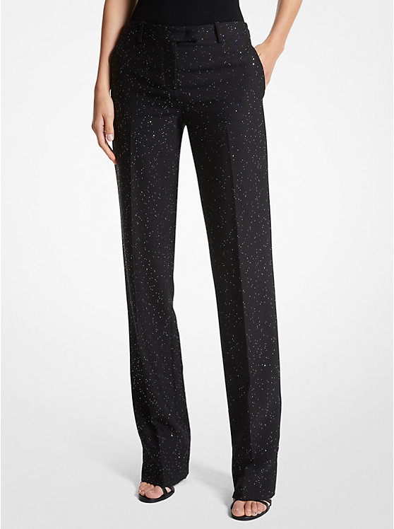 Carolyn Sequined Stretch Wool Trousers image number 0
