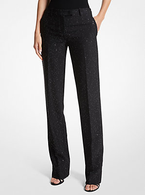 Carolyn Sequined Stretch Wool Trousers