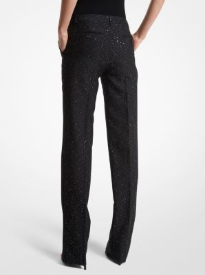 Stretch Wool Gabardine Split-Cuff Trousers