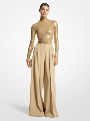 MICHAEL KORS, Wide Leg Jogging Pants, Sand 224