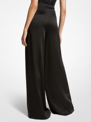 Satin Palazzo Pants image number 1