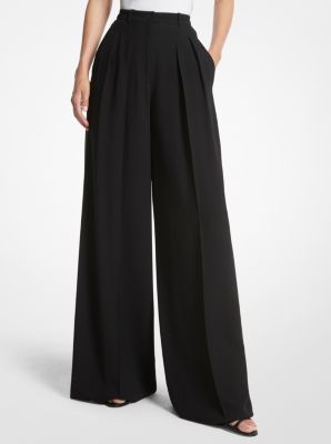 Double Crepe-Sablé Straight-Leg Trousers