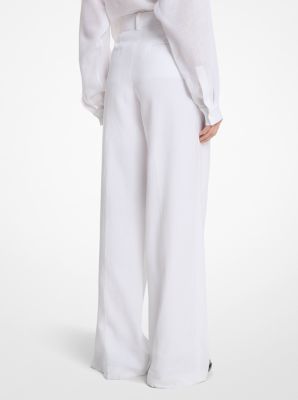 Linen Wide-Leg Trousers image number 1