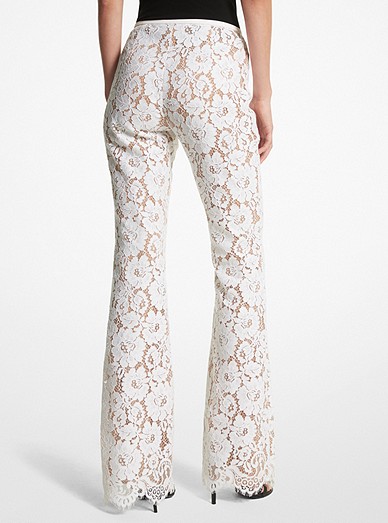 Flared lace trousers, p11250