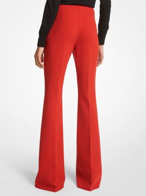 Brooke Double Face Stretch Wool Twill Flared Pants | Michael Kors