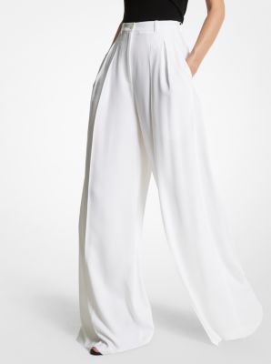 Double Crepe Sablé Wide-Leg Trousers | Michael Kors