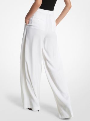 Double Crepe-Sablé Straight-Leg Trousers