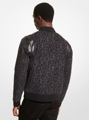 Louis Vuitton black Embossed Monogram Bomber Jacket