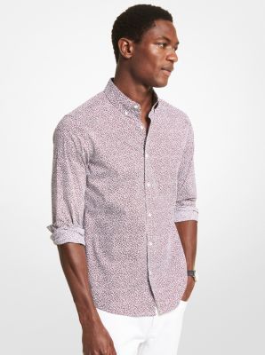 Floral Stretch Cotton Shirt in DEEP RUBY | Michael Kors