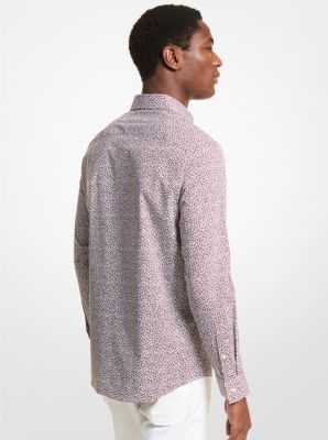 Floral Stretch Cotton Shirt in DEEP RUBY | Michael Kors